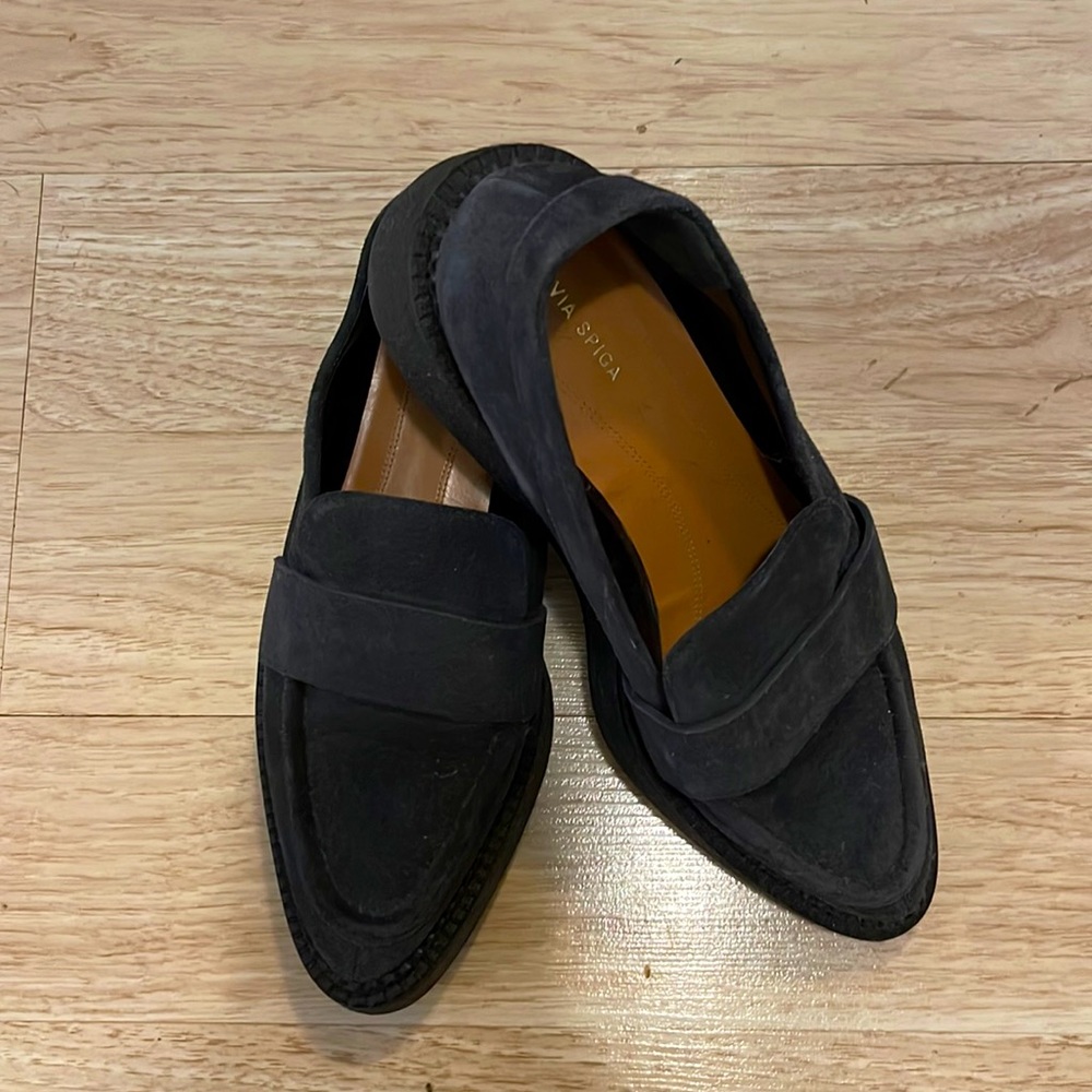 VIA SPIGA blue suede loafers✨ NEVER BEEN WORN!!